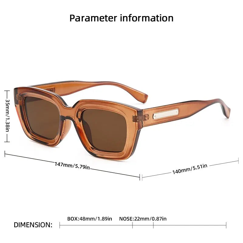 Europäische und amerikanische quadratische Retro-Sonnenbrille, trendige grenzüberschreitende Mode