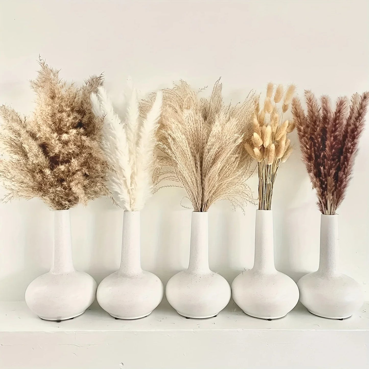 Natural Dried Flowers Pampas Floral Bouquet Home Decoration Rabbit Tail Grass