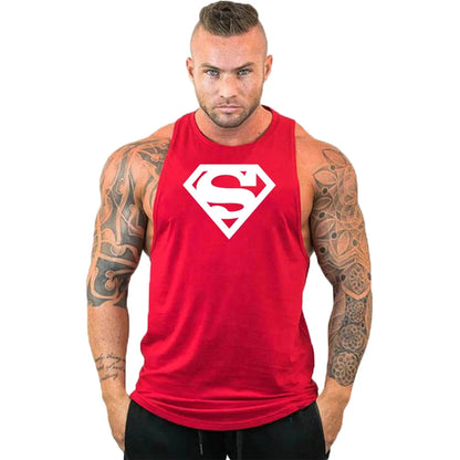 Men's Clothing Bodybuilding and Fitness Stringer Singlets Tank Top Vest Sleeveless Sweatshirt Workout Shirt Undershirt Gym Gyms