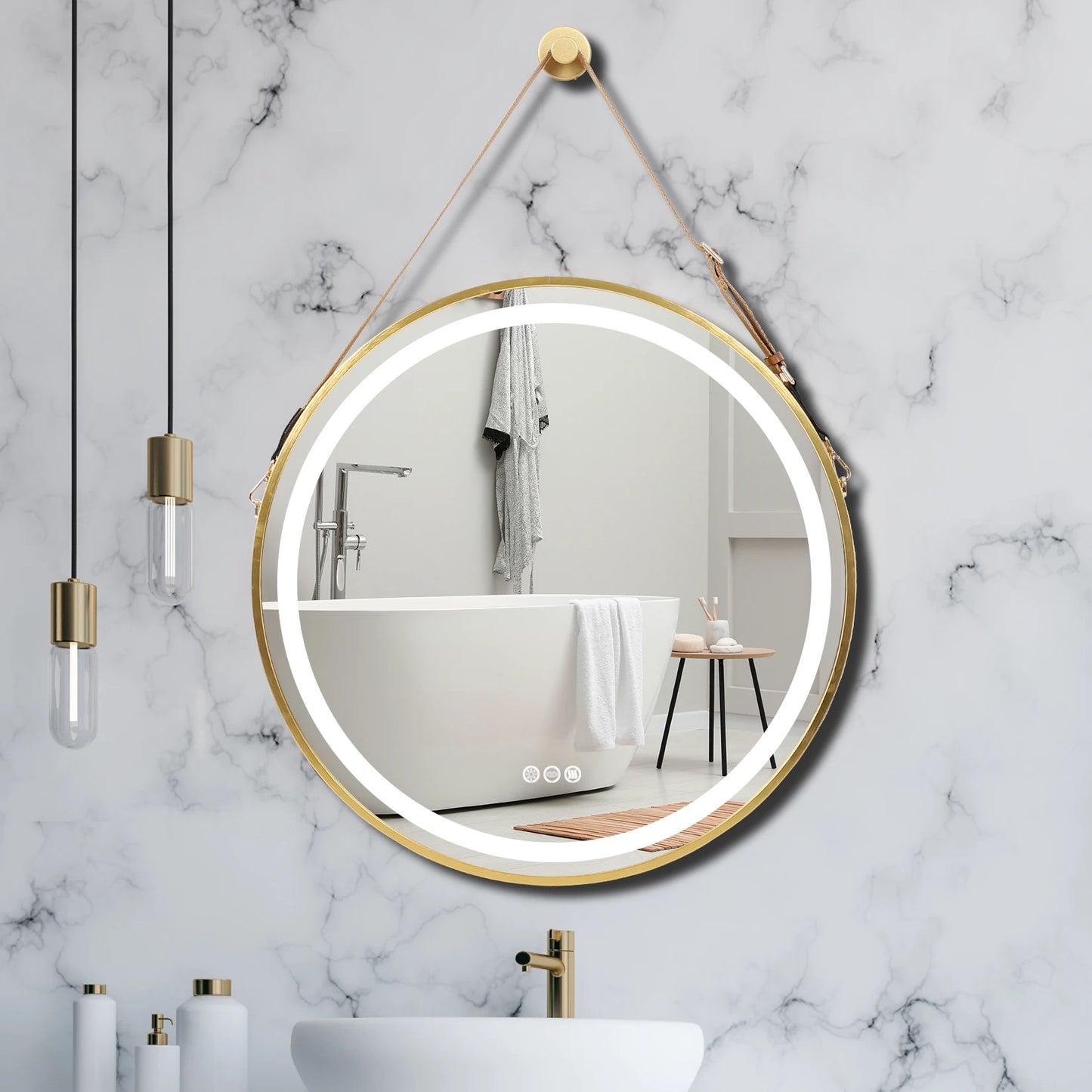Wall Mounted Round Vanity Mirror