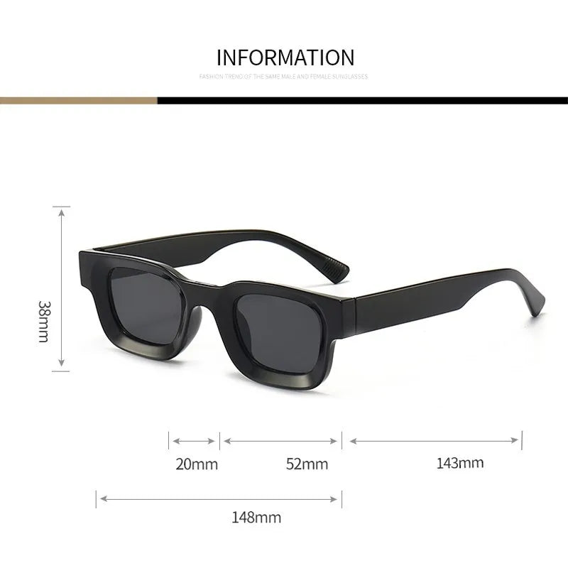 Trendige kleine quadratische Sonnenbrille mit UV400-Motiv für Damen und Herren