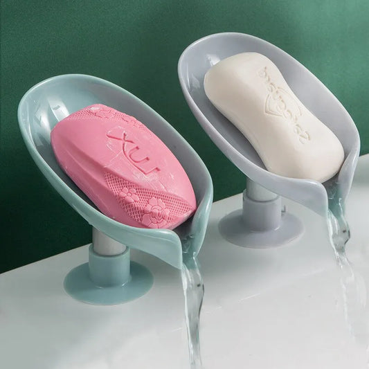 Leaf Shape Soap Holders with Suction Cups - 2pcs