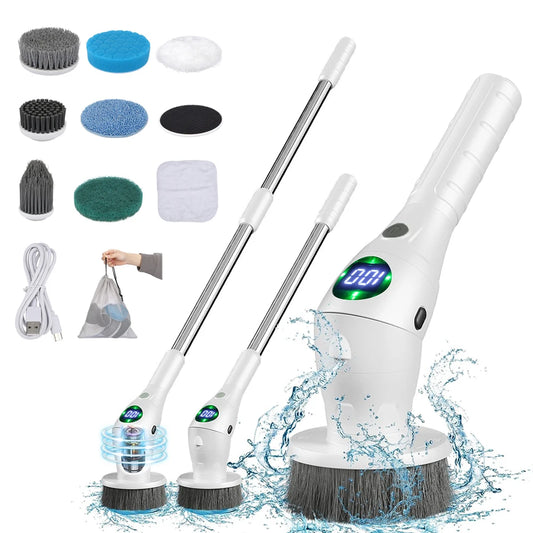 Electric 8 in 1Wireless Rotatable Cleaning Brush