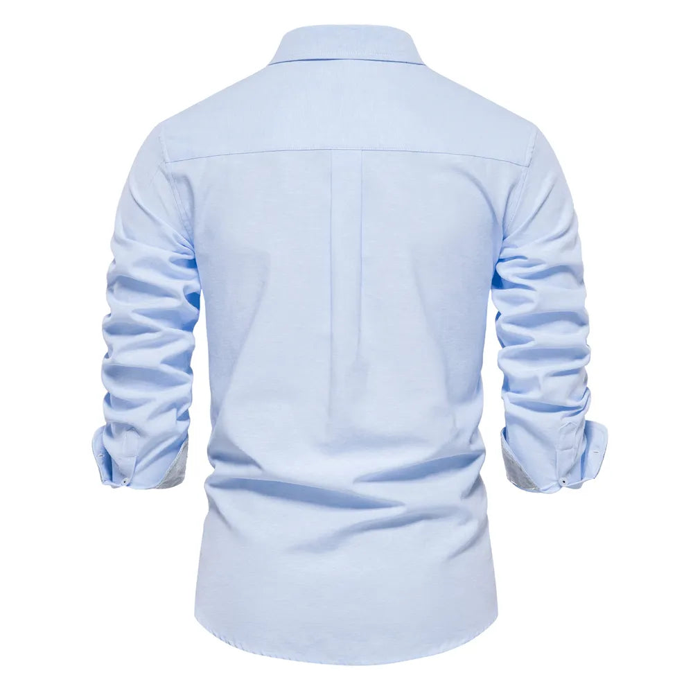 Langarm-Button-Down-Freizeithemden für Herren