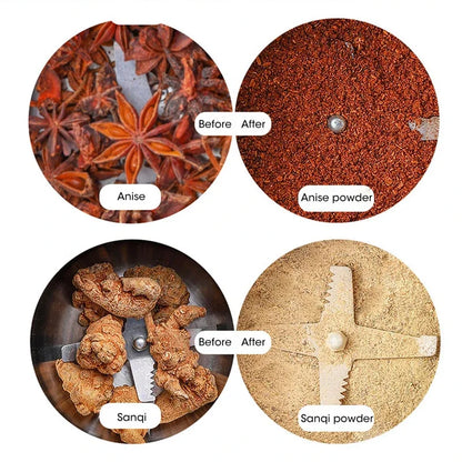 Kompakte elektrische Kaffeebohnenmühle aus Edelstahl