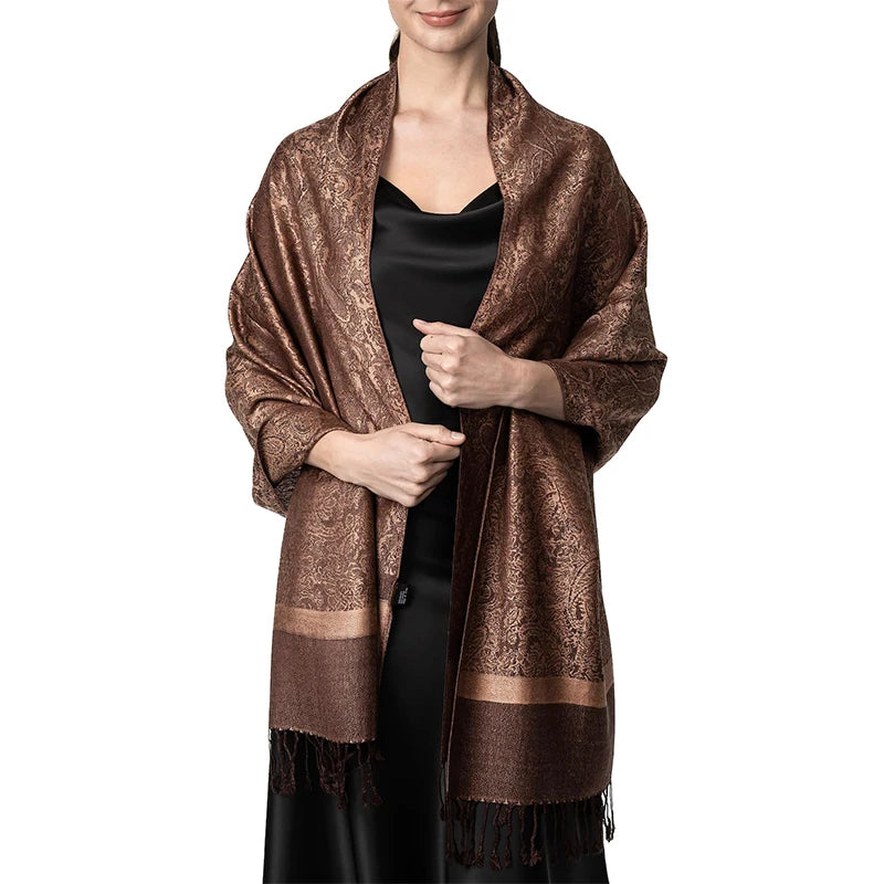 Luxury Cashmere Travel Poncho- Warm Winter Wraps