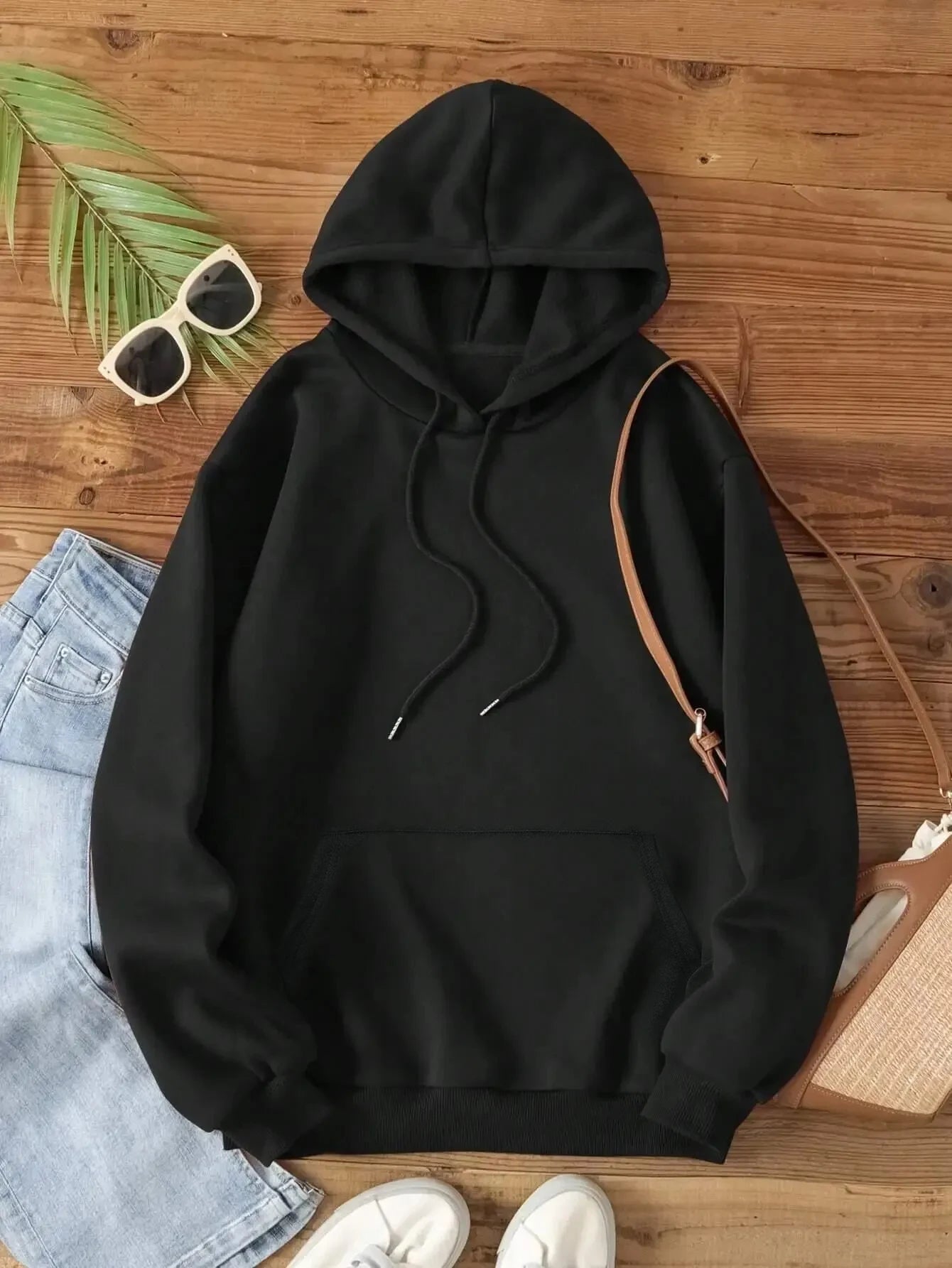 Warme Fleece-Hoodies mit Grafik für den Herbst für Damen