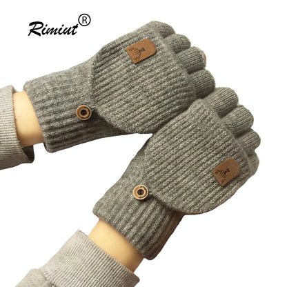 Gants tricotés sans doigts – Gants d'hiver chauds pour écran tactile