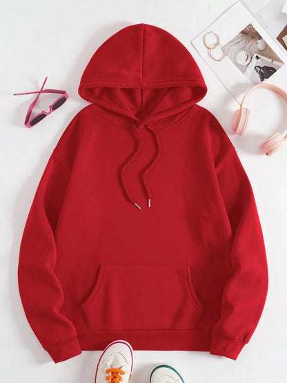 Unisex Long Seleve Warm Fleece Loose Oversized Hoodies