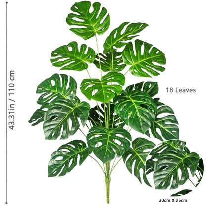 110cm Artificial Monstera Palm Tree Home Decor