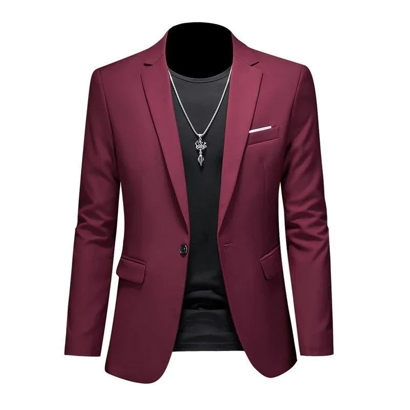 Men's Regular Length Single Button knit Blazers