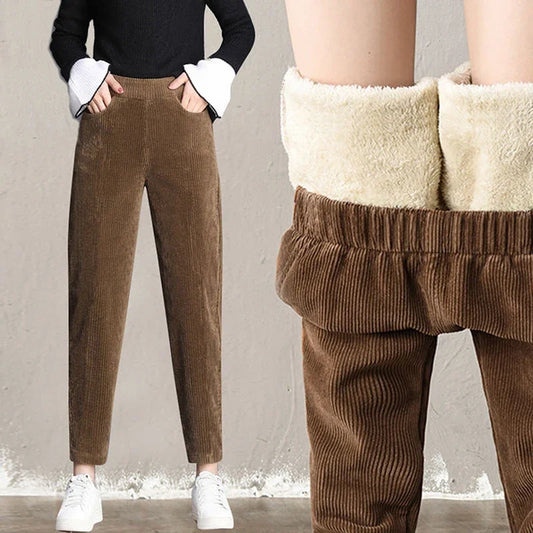 Thick Corduroy High Waist Harem Pants