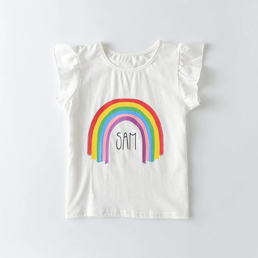 Korean Rainbow Print Kids' Summer Tee