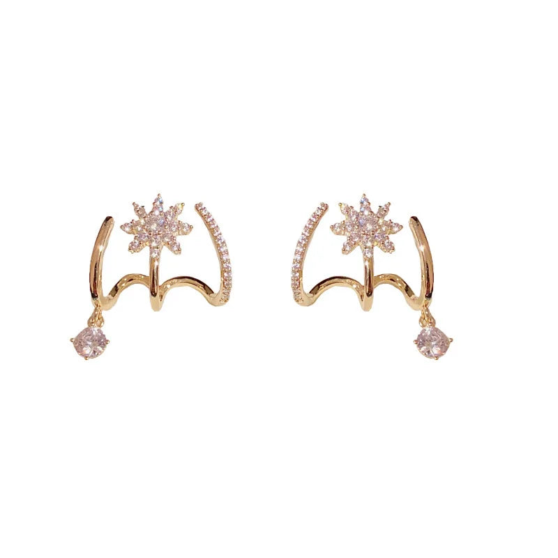 Luxury Claw Ear Rake Zircon Earrings for Women