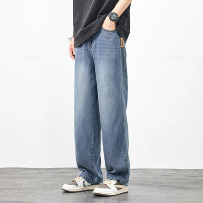 Spring/Summer Soft Lyocell Wide Leg Jeans