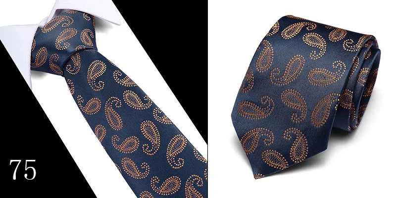 Handgefertigte blau-rot gestreifte Punktekrawatte für Männer