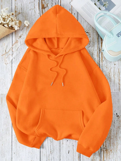 Unisex Long Seleve Warm Fleece Loose Oversized Hoodies
