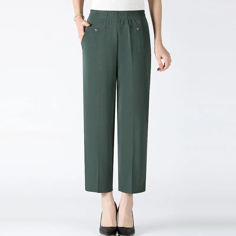 Plus Size High Waist Loose Trousers