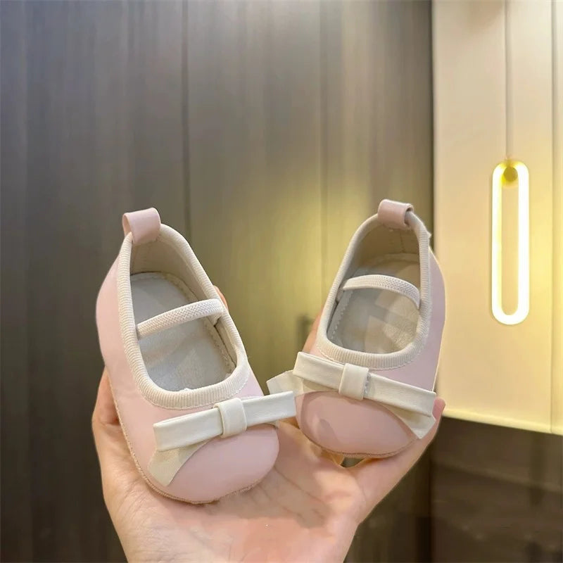 Chaussures de princesse pour nouveau-né fille avec nœud