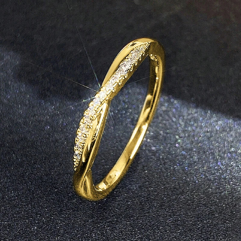 Weißer Zirkonia-Ring für Damen