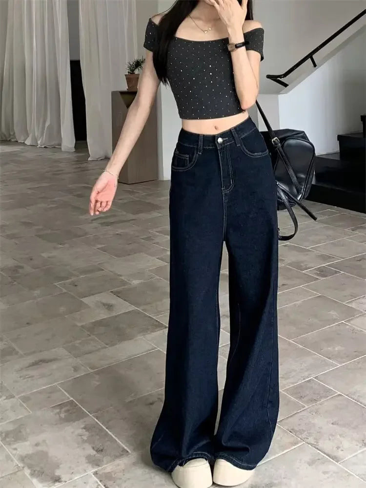 Casual Loose Straight Denim Jeans for Women