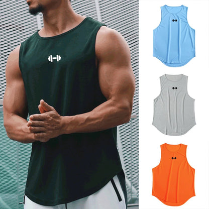 Débardeur de sport pour hommes, vêtements d'entraînement de fitness, chemise ample sans manches à séchage rapide pour musculation