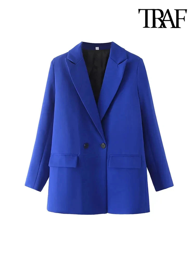 Stylischer zweireihiger Vintage Blazer für Damen