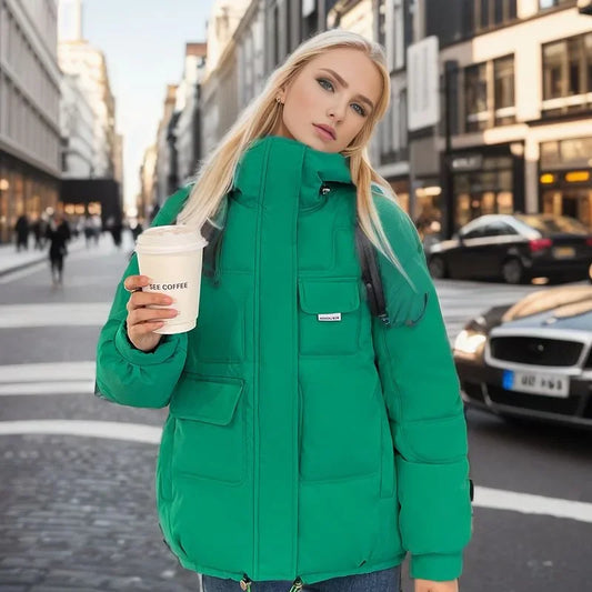 Casual Waterproof Hooded Down Cotton Parka