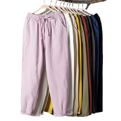 Women's Spring Summer Elastic Waist Harem Pants