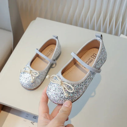 Chaussure de fête de mariage d'anniversaire de princesse petite sirène à paillettes