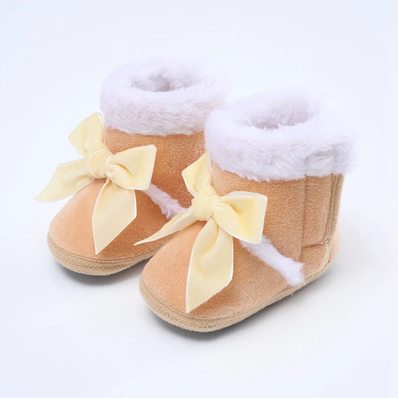 Baby Bowknot Warm Snow Boots for Girls