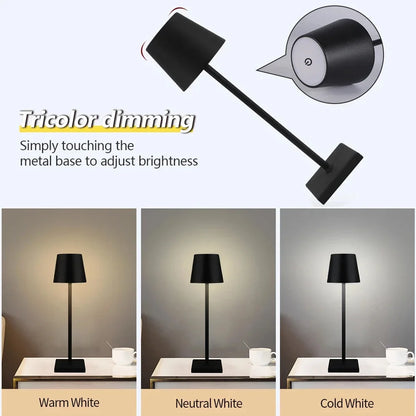 LED USB Rechargeable Desk Lamp - Ambiance Waterproof Led Lights Wireless Touch Lamps