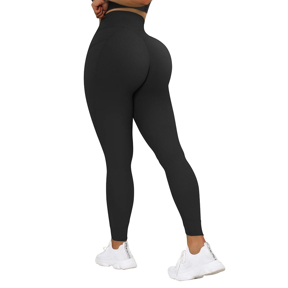 High-Waist Seamless Yoga Leggings