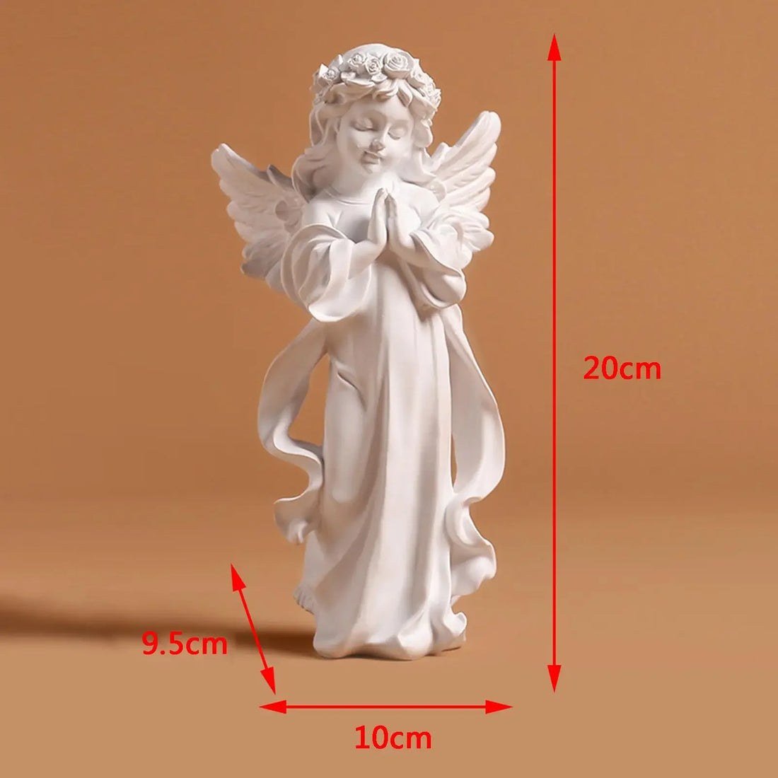 Praying Angel Figurine Elegant Resin Sculpture