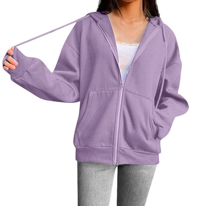 Sweat à capuche en polaire d'automne confortable pour un confort élégant