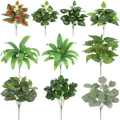 Artificial Tortoiseshell Leaf Dieffenbough Plant Decor