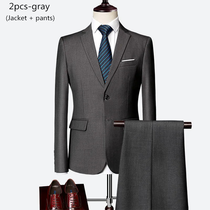 Luxury Men's 3-Piece Slim Fit Wedding Suit