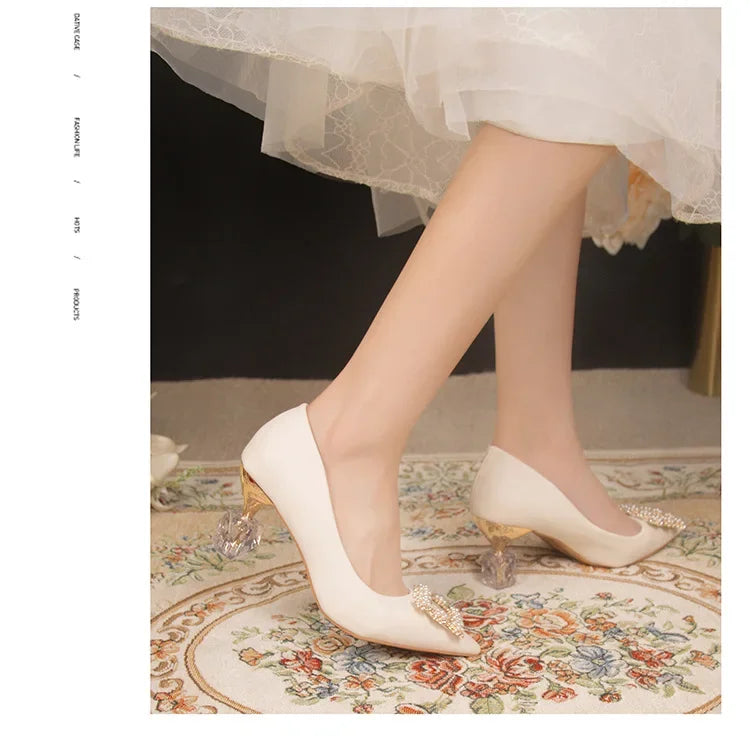 Women's Thin High Heeled Wedding Shoes