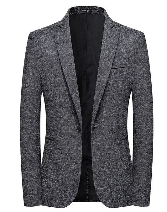 Trendy Schlankmachender Blazer in Unifarbe für Herren