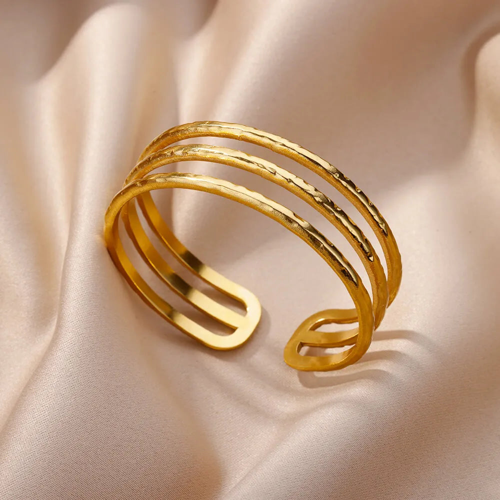 Gold-Plated Stainless Steel Bracelet for Women