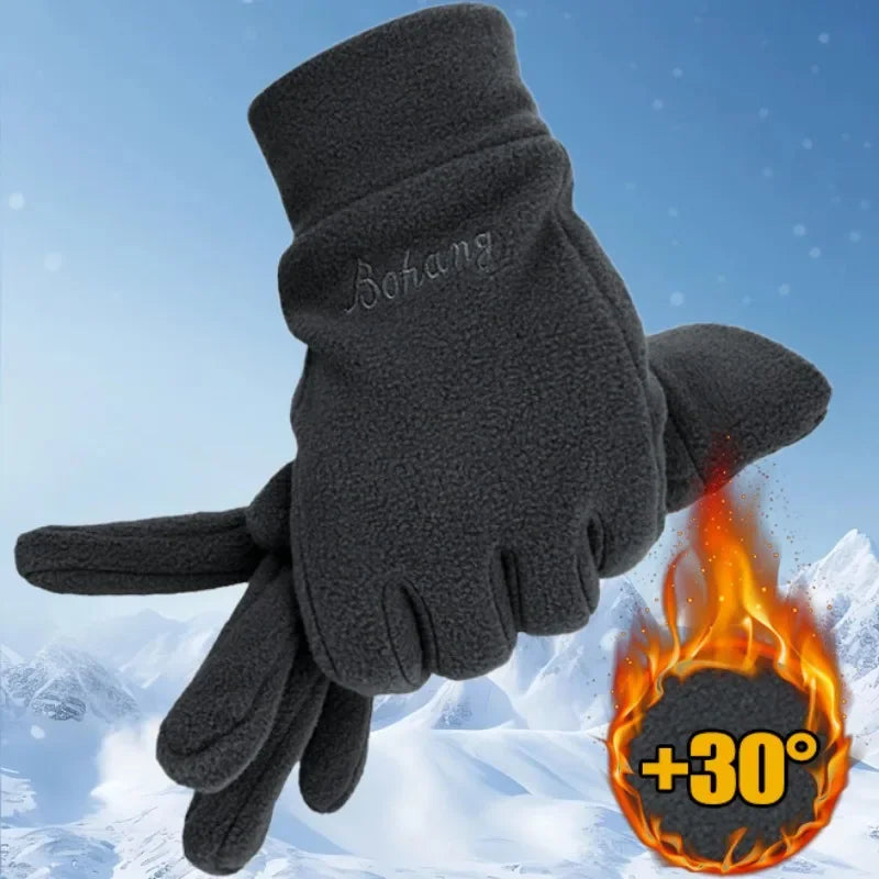 Thermal Fleece Gloves for Winter Outdoors