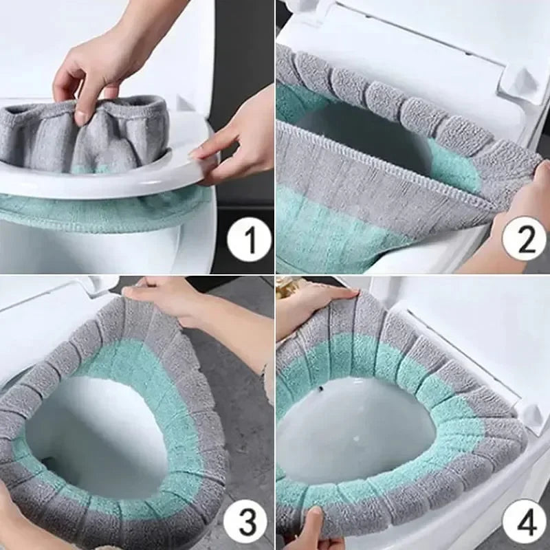 Winter Warm Universal Toilet Seat Cover with Handle