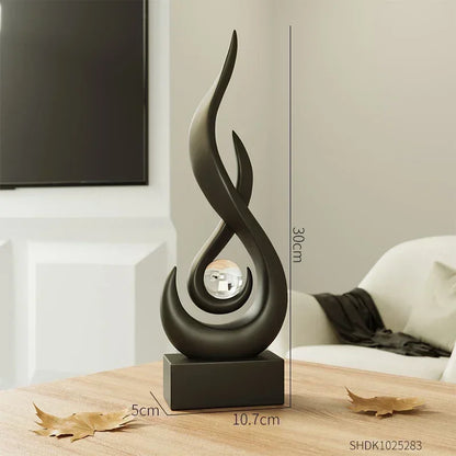 Living Room Decoration Abstract Sculpture Ceramic Statue Home Decoration Accessories