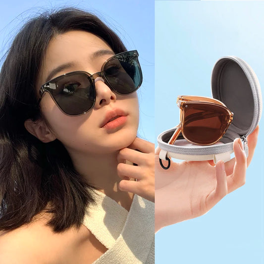 Vintage Cat's Eye Folding Sunglasses Luxury Eyewear for Men & Women