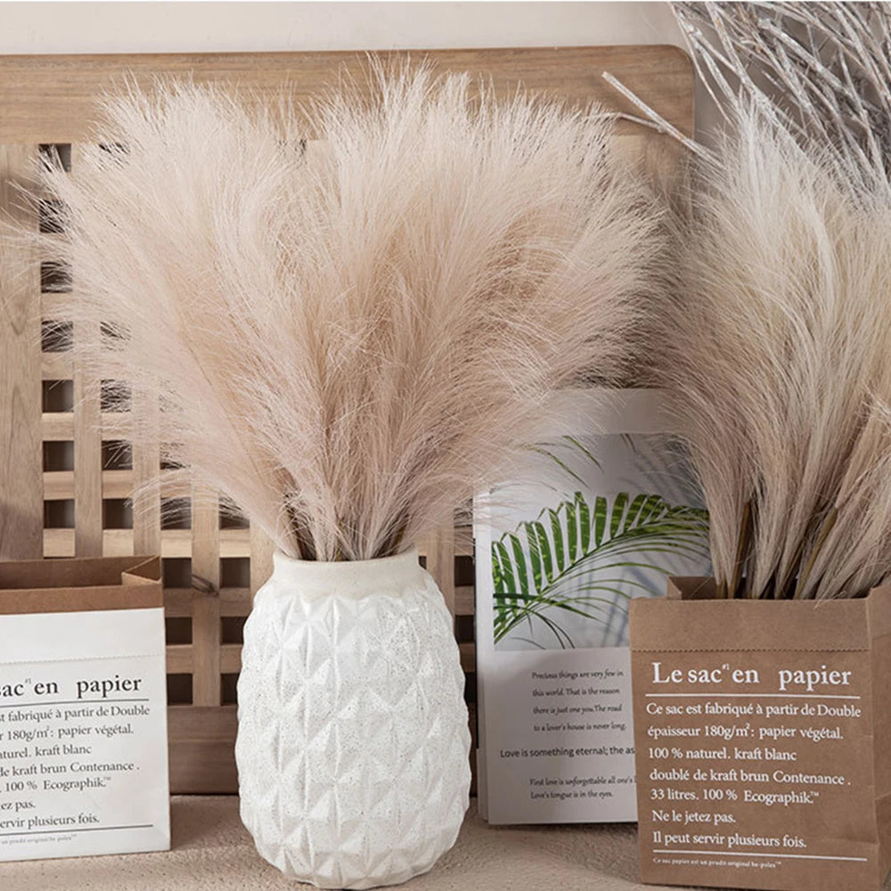 Fluffy Pampas Grass Boho Decor Artificial Flowers