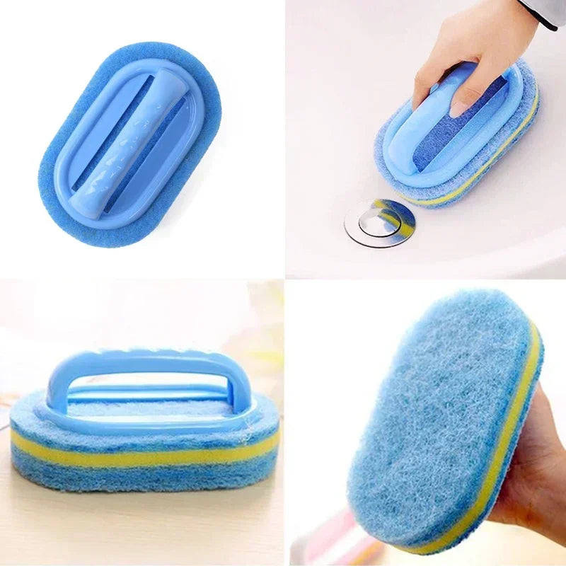 Magic Sponge Bathroom Cleaning Brush with Handle