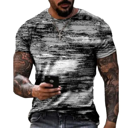 Streetwear-T-Shirt mit Graffiti-3D-Print 