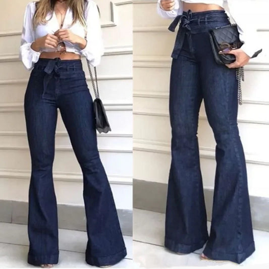 Stylish New High-Waist Ripped Jeans for Women