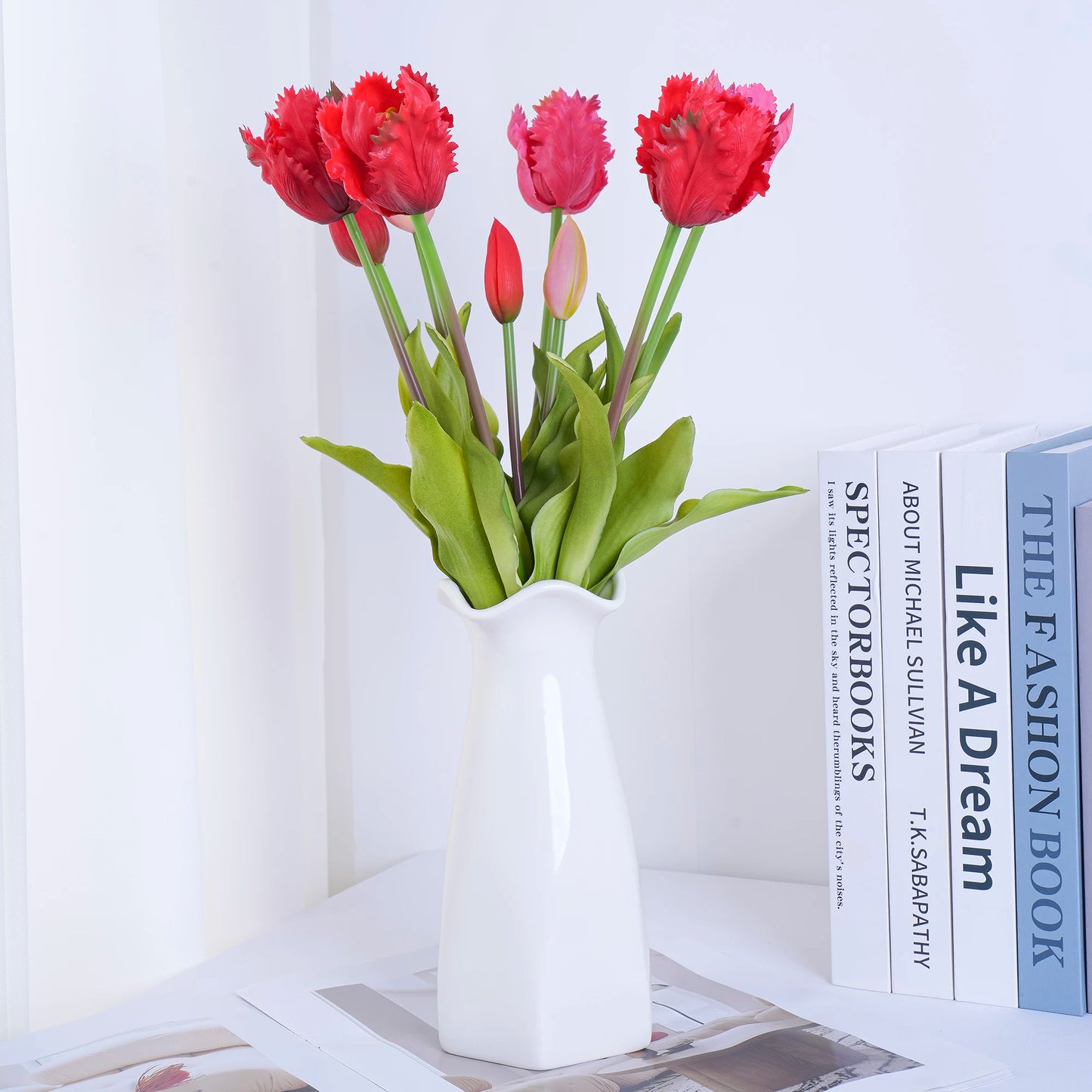 Parrot Wave Tulip Silicone Artificial Flowers