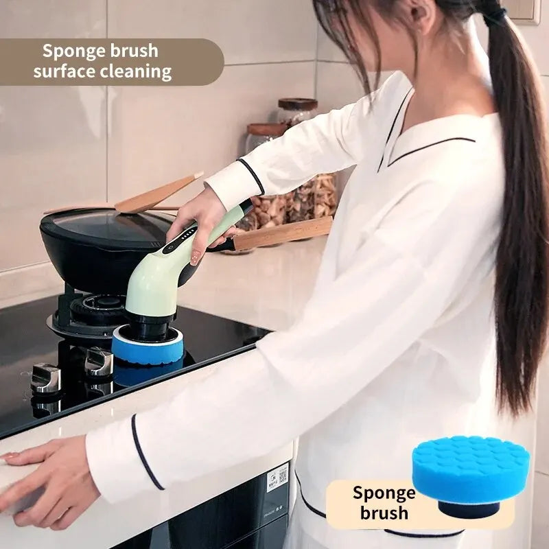 Wireless Electric Rotating Cleaning Brush for Multifunctional Household Use